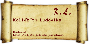 Kolláth Ludovika névjegykártya
